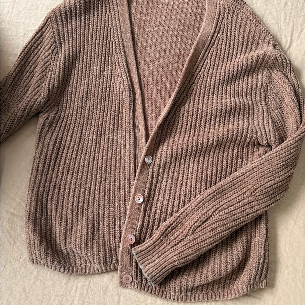 Wilfred Textured Knit Sweater in Warm Brown